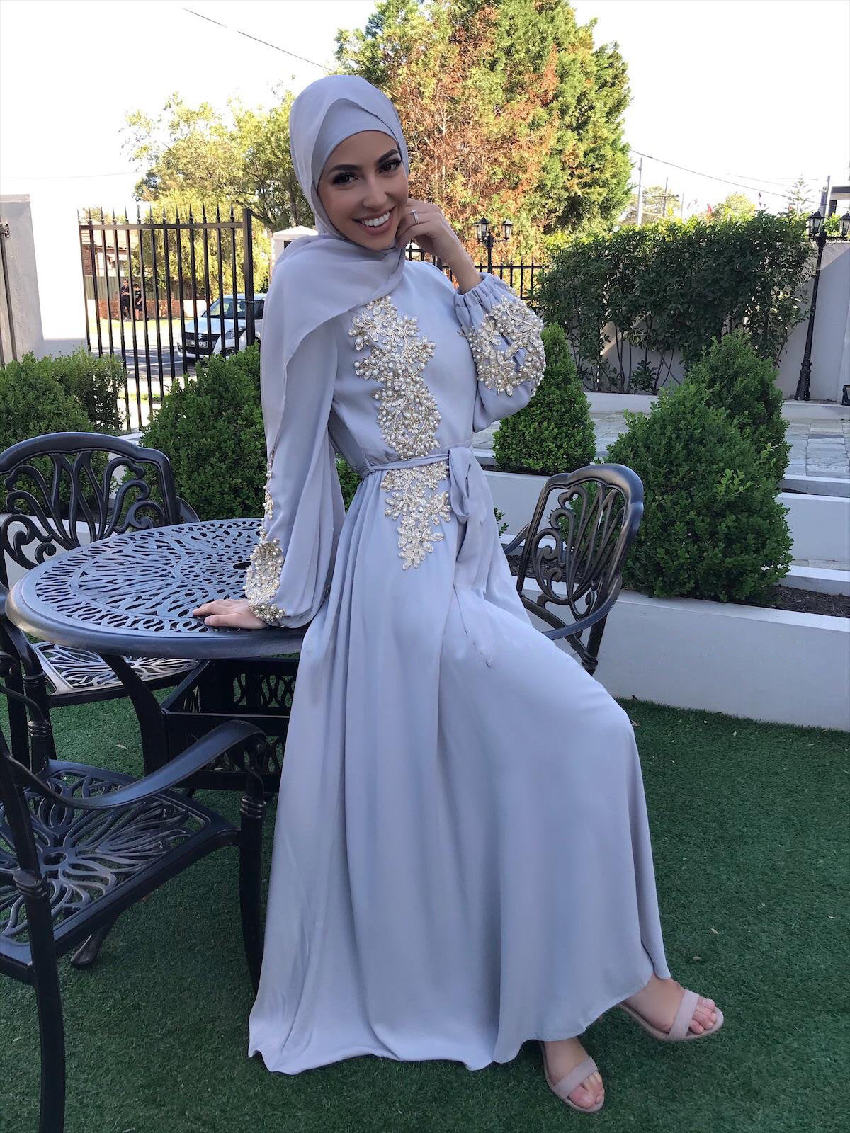 Dignified Embroidery Long Dress with Big Swing