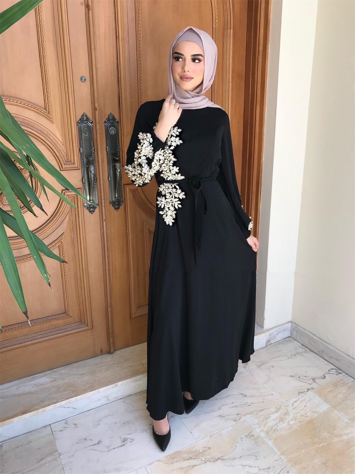 Dignified Embroidery Long Dress with Big Swing
