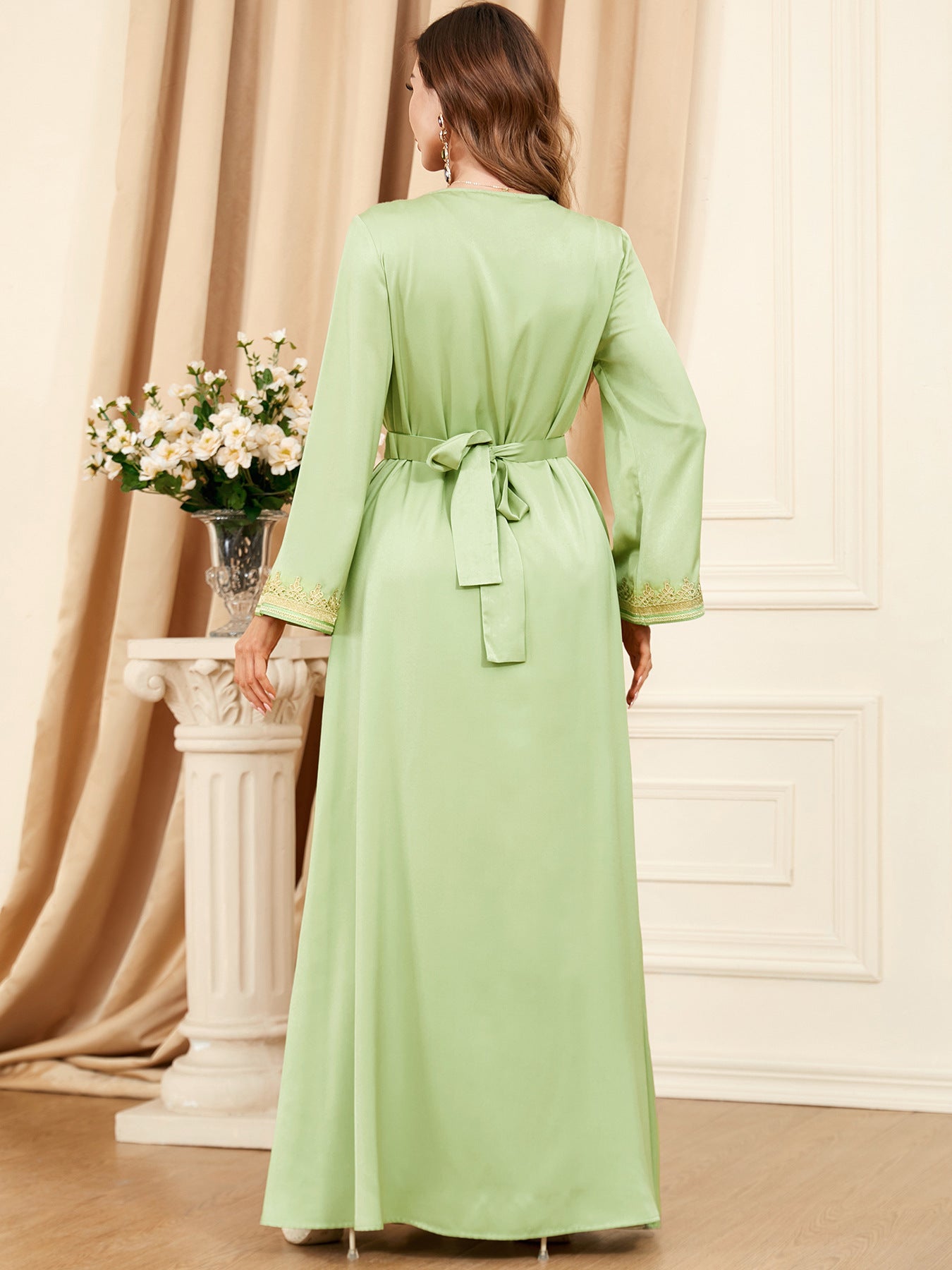 2 Pcs Women's Elegant Moroccan Style Dress