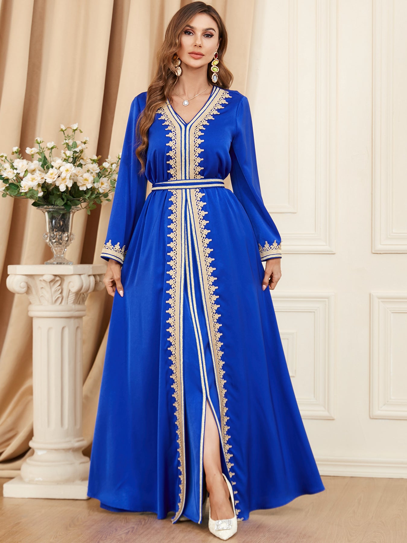 2 Pcs Women's Elegant Moroccan Style Dress