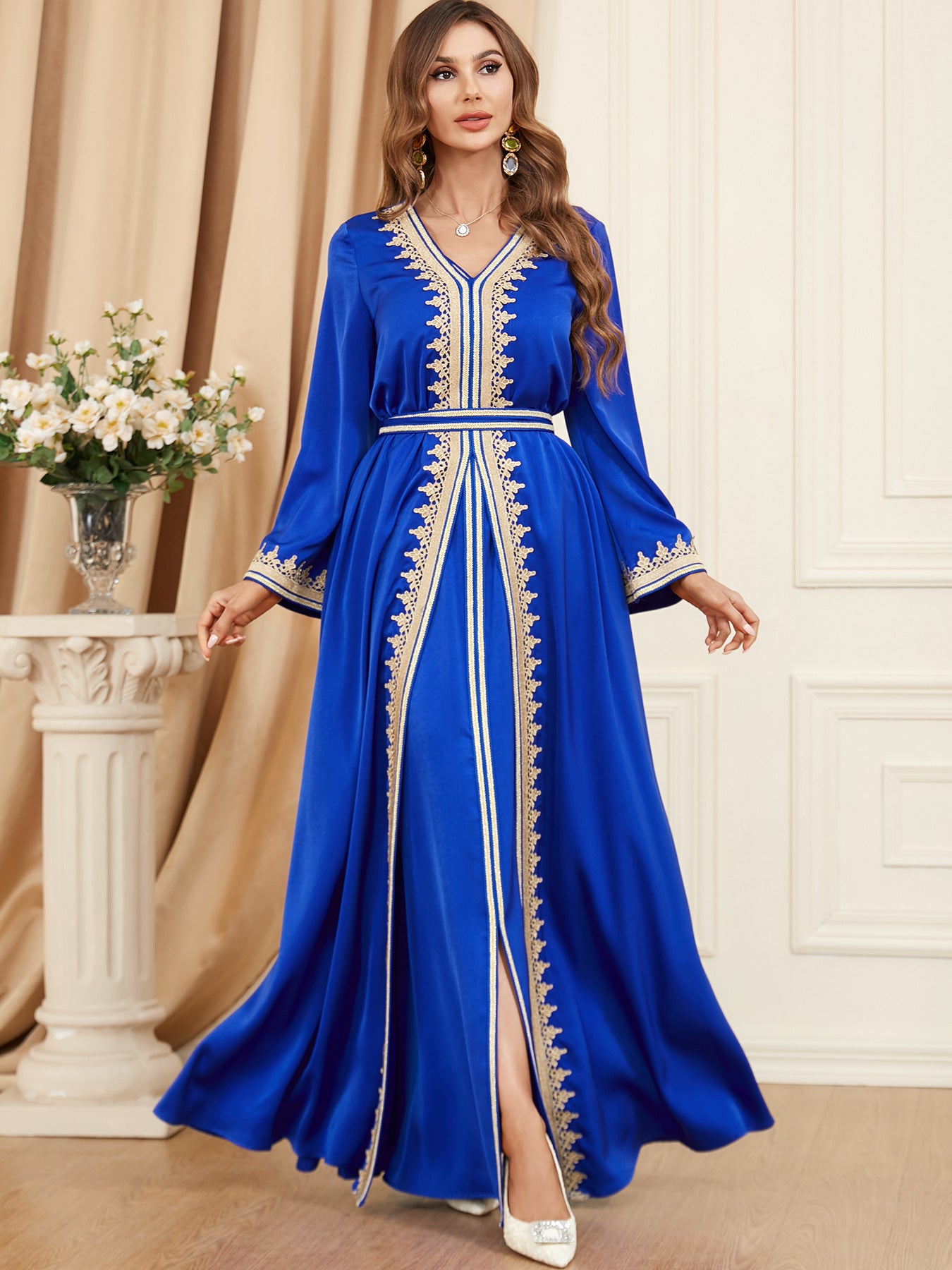2 Pcs Women's Elegant Moroccan Style Dress