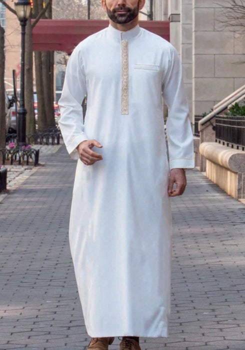 Long Sleeve Embroidered Muslim Casual Ethnic Robe
