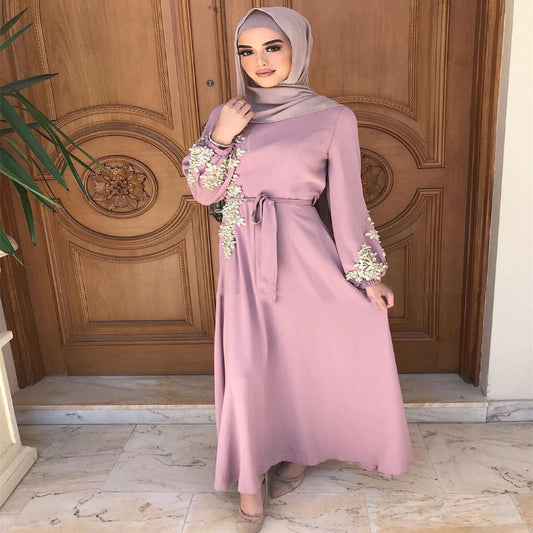 Dignified Embroidery Long Dress with Big Swing