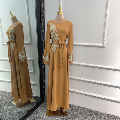 Dignified Embroidery Long Dress with Big Swing