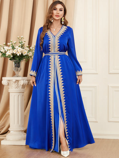 2 Pcs Women's Elegant Moroccan Style Dress