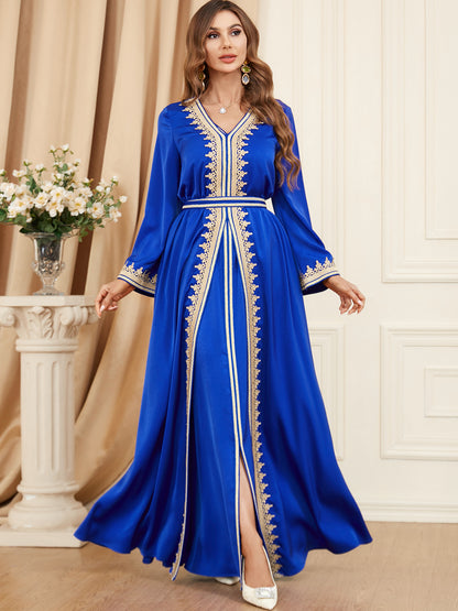 2 Pcs Women's Elegant Moroccan Style Dress